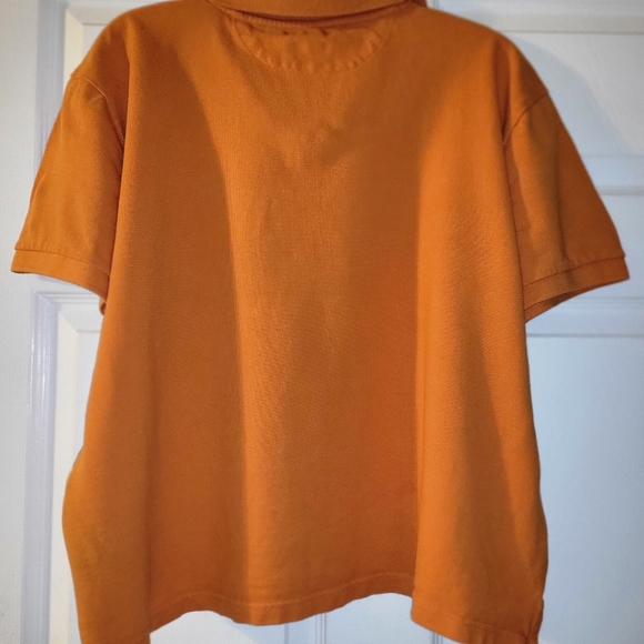 Men's Orange Short Sleeve Polo Shirt, Large - Picture 5 of 7